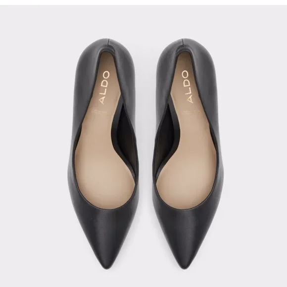 NIB Aldo Black Sereniti Stiletto Pump - Stiletto heel Size 5 - Picture 4 of 12